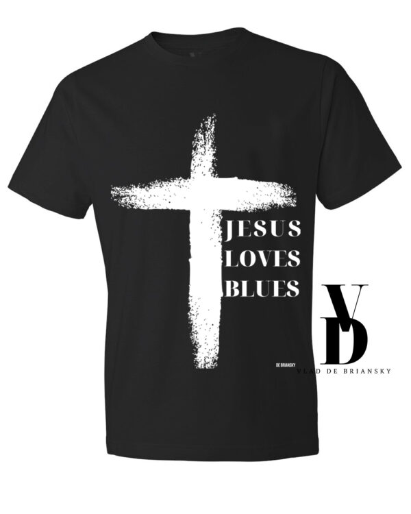 Jesus Loves Blues Black T-shirt